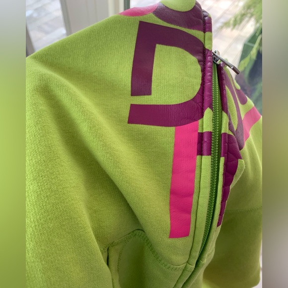 NIKE BRIGHT GREEN ZIP UP HOODIE - Picture 7 of 8